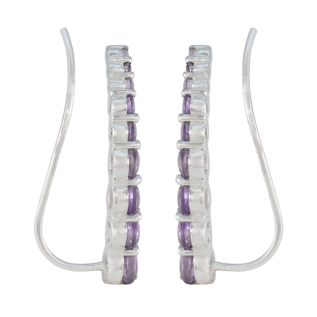 Amethyst-German-Ying-multiple-EarCuff-Purple-925-Silver-Earring