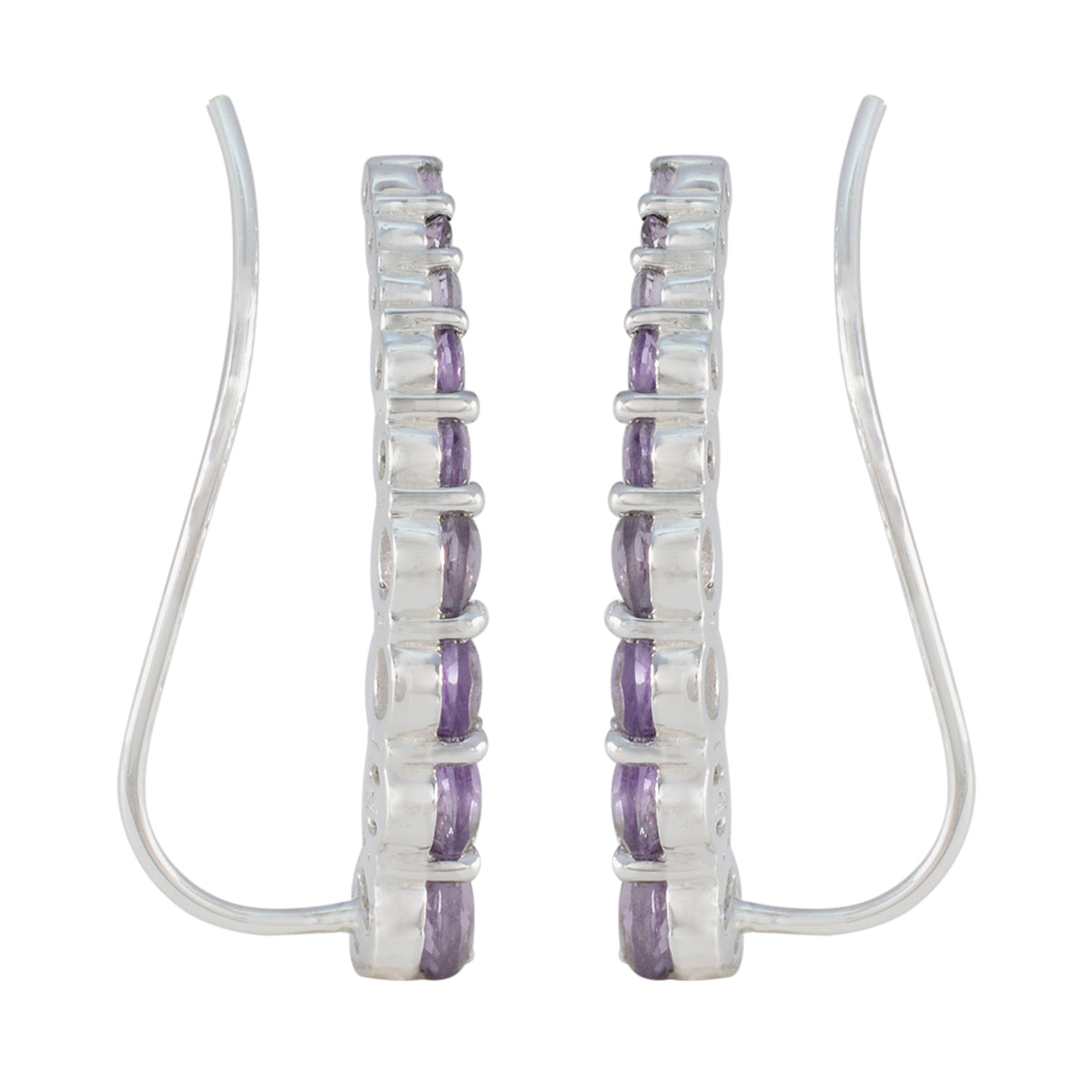 Amethyst-German-Ying-multiple-EarCuff-Purple-925-Silver-Earring