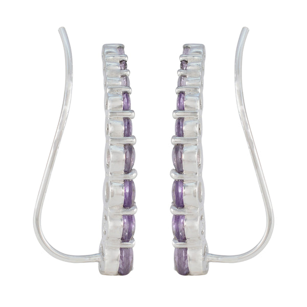 Amethyst-German-Ying-multiple-EarCuff-Purple-925-Silver-Earring