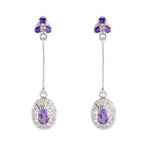 Amethyst-Italian-Andrea-multiple-Stud-Purple-Silver-Earring