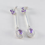 Amethyst-Italian-Andrea-multiple-Stud-Purple-Silver-Earring