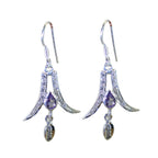 Amethyst-Middle-Eastern-Ángeles-multiple-Dangle-Purple-Sterling-Silver-Earring