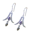 Amethyst-Middle-Eastern-Ángeles-multiple-Dangle-Purple-Sterling-Silver-Earring