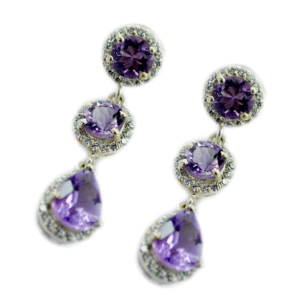 Amethyst-Mexican-Antonia-multiple-Stud-Purple-925-Silver-Earring