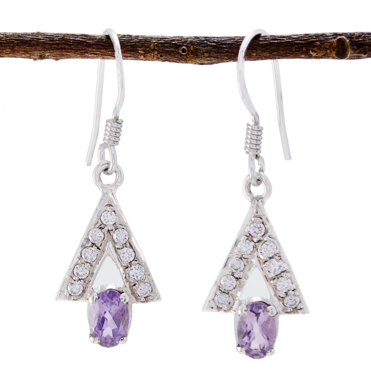 Amethyst-Latin-American-Yuna-multiple-Dangle-Purple-Sterling-Silver-Earring Huvudsaklig produktbild