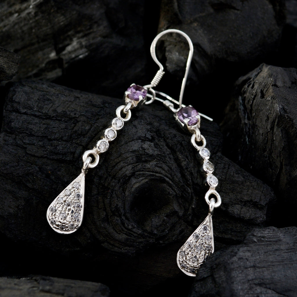 Amethyst-Australian-Bianca-multiple-Dangle-Purple-925-Silver-Earring
