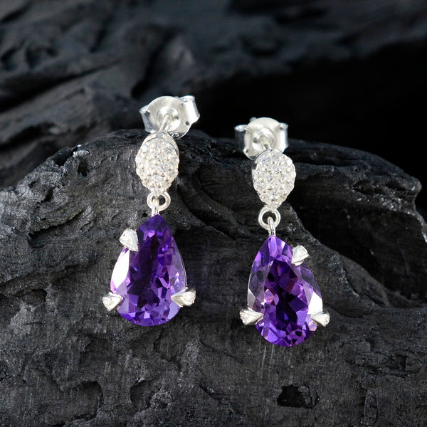 Amethyst-American-Lourdes-Solitaire-Stud-Purple-92.5-Silver-Earring