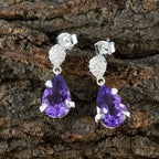 Amethyst-American-Lourdes-Solitaire-Stud-Purple-92.5-Silver-Earring
