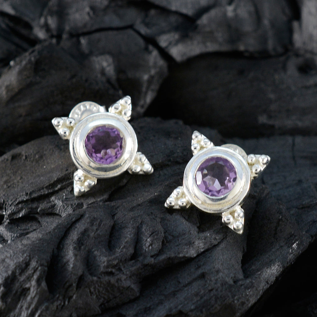 Amethyst-Japanese-Lourdes-Solitaire-Dangle-Purple-92.5-Silver-Earring