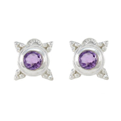 Amethyst-Japanese-Lourdes-Solitaire-Dangle-Purple-92.5-Silver-Earring