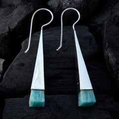 Amazonite-German-Carolina-Solitaire-Dangle-Green-92.5-Silver-Earring