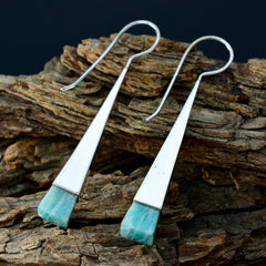 Amazonite-German-Carolina-Solitaire-Dangle-Green-92.5-Silver-Earring