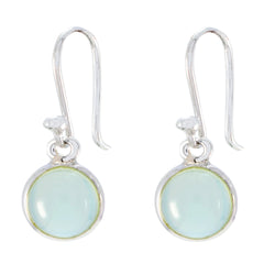 Blue-Chalcedony-Middle-Eastern-Kennedy-Solitaire-Dangle-Blue-925-Silver-Earring