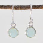 Blue-Chalcedony-Middle-Eastern-Kennedy-Solitaire-Dangle-Blue-925-Silver-Earring