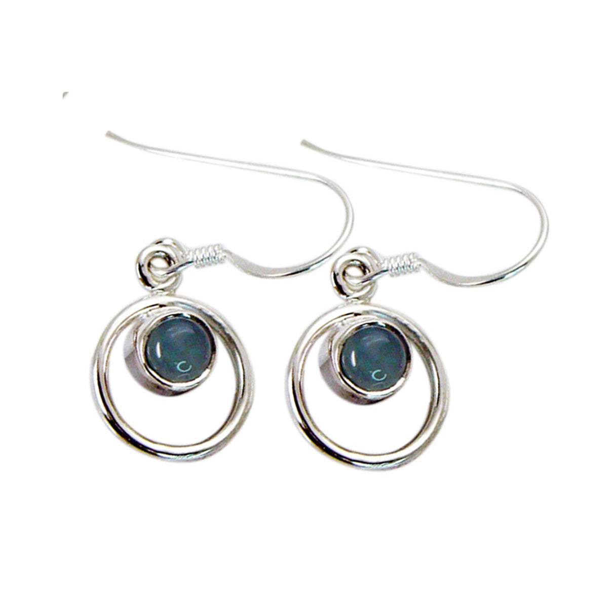 Blue-Chalcedony-Moroccan-Constanza-multiple-Dangle-Blue-925-Silver-Earring Immagine principale del prodotto