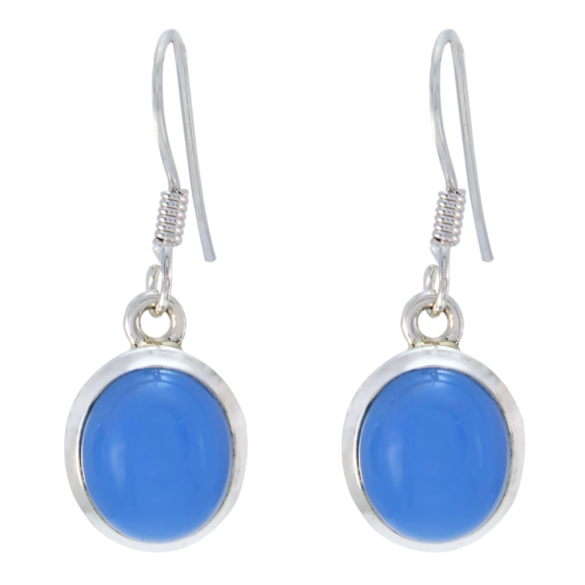 Blue-Chalcedony-Egyptian-Daniela-multiple-Dangle-Blue-Sterling-Silver-Earring Image principale du produit