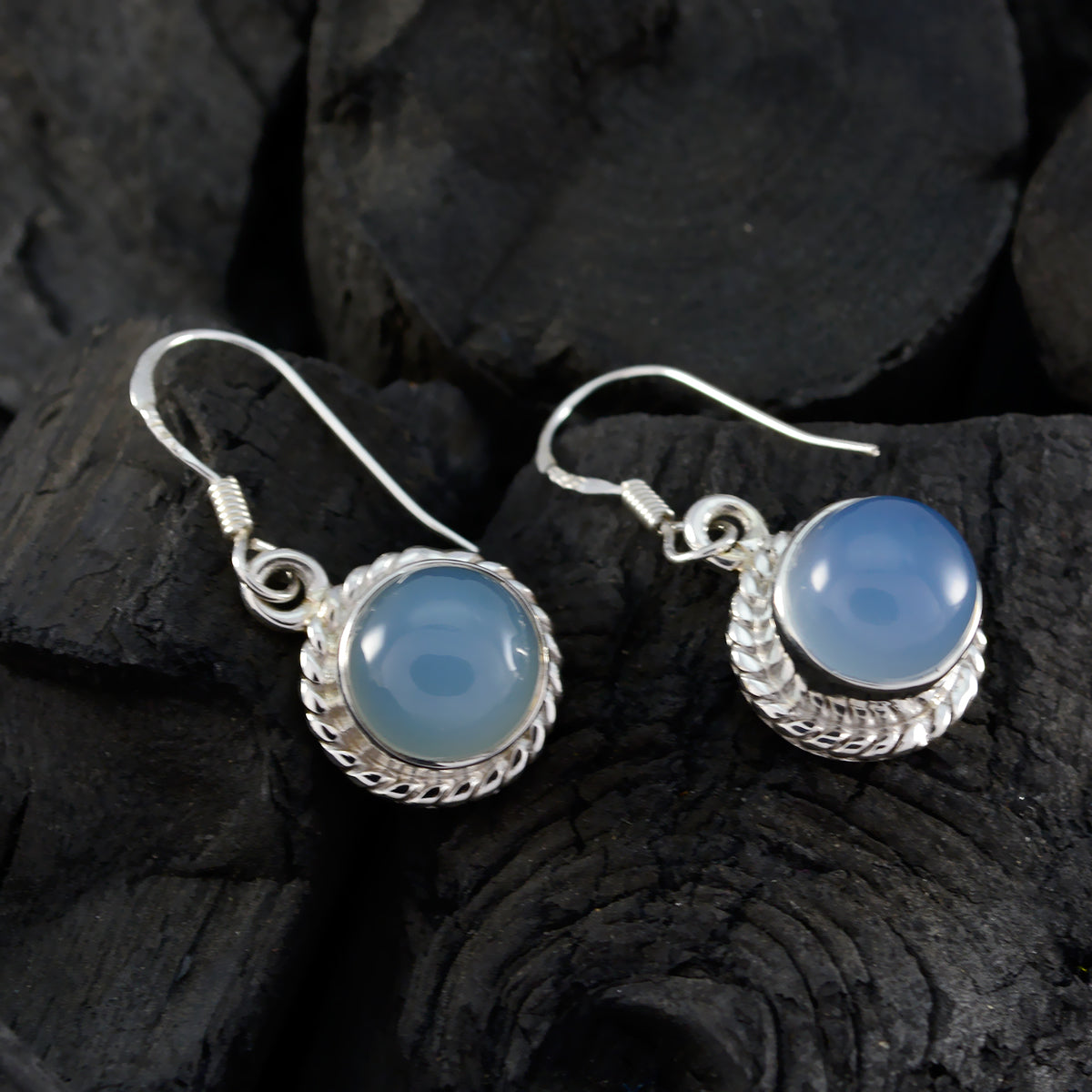 Blue-Chalcedony-American-Dayana-multiple-Dangle-Blue-92.5-Silver-Earring