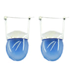 Blue-Chalcedony-Korean-Elena-Solitaire-Dangle-Blue-925-Silver-Earring