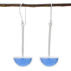 Blue-Chalcedony-Turkish-Florencia-Solitaire-Dangle-Blue-Silver-Earring