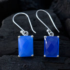 Blue-Chalcedony-Australian-Ivana-Solitaire-Dangle-Blue-Silver-Earring
