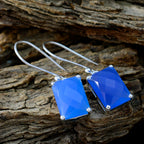 Blue-Chalcedony-Australian-Ivana-Solitaire-Dangle-Blue-Silver-Earring
