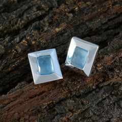 Blue-Chalcedony-Spanish-Laura-Solitaire-Stud-Blue-Sterling-Silver-Earring