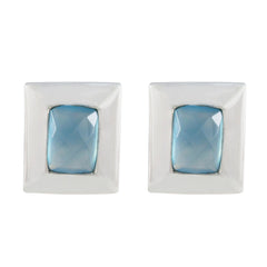 Blue-Chalcedony-Spanish-Laura-Solitaire-Stud-Blue-Sterling-Silver-Earring