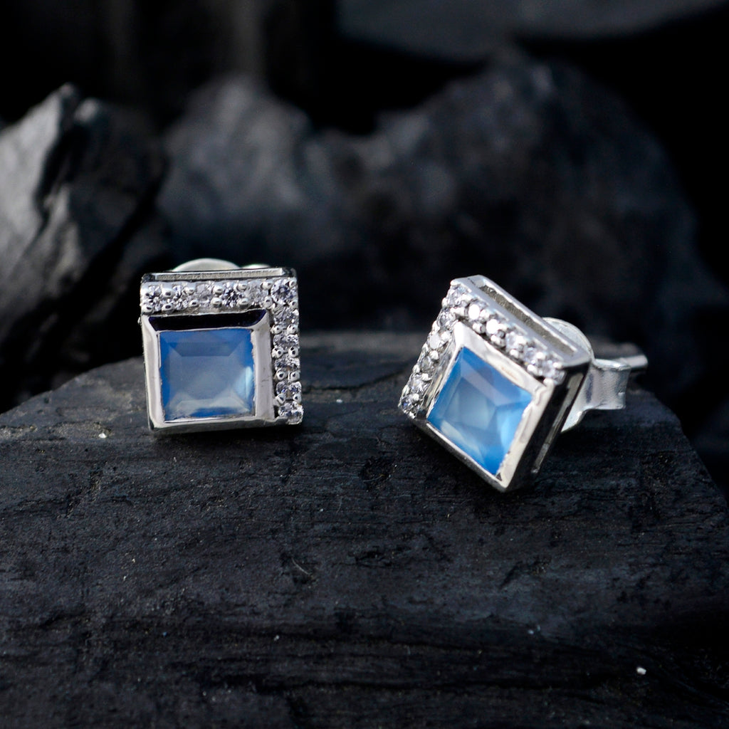Blue-Chalcedony-French-Julieta-multiple-Stud-Blue-Sterling-Silver-Earring