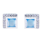 Blue-Chalcedony-French-Julieta-multiple-Stud-Blue-Sterling-Silver-Earring