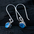 Blue-Chalcedony-Spanish-Aisha-Solitaire-Dangle-Blue-Sterling-Silver-Earring