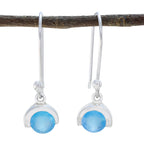 Blue-Chalcedony-Spanish-Aisha-Solitaire-Dangle-Blue-Sterling-Silver-Earring