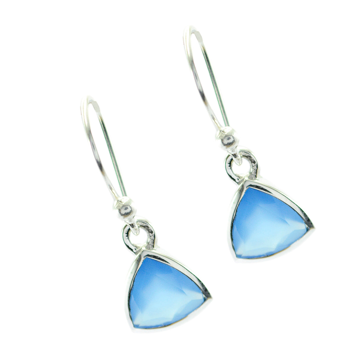 Blue-Chalcedony-African-Lorena-Solitaire-Dangle-Blue-925-Sterling-Silver-Earring