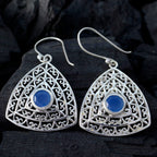 Blue-Chalcedony-Moroccan-Lucia-Solitaire-Dangle-Blue-Silver-Earring