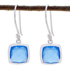Blue-Chalcedony-Egyptian-Luisa-Solitaire-Dangle-Blue-92.5-Silver-Earring