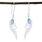 Blue-Chalcedony-American-María-Solitaire-Dangle-Blue-92.5-Silver-Earring