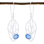 Chalcedony-African-Nora-Solitaire-Dangle-Blue-Sterling-Silver-Earring