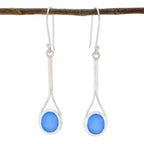 Blue-Chalcedony-Japanese-Micaela-Solitaire-Dangle-Blue-Sterling-Silver-Earring