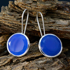 Blue-Chalcedony-Italian-Natalia-Solitaire-Dangle-Blue-92.5-Silver-Earring