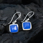 Blue-Chalcedony-Moroccan-Hua-Solitaire-Dangle-Blue-92.5-Silver-Earring