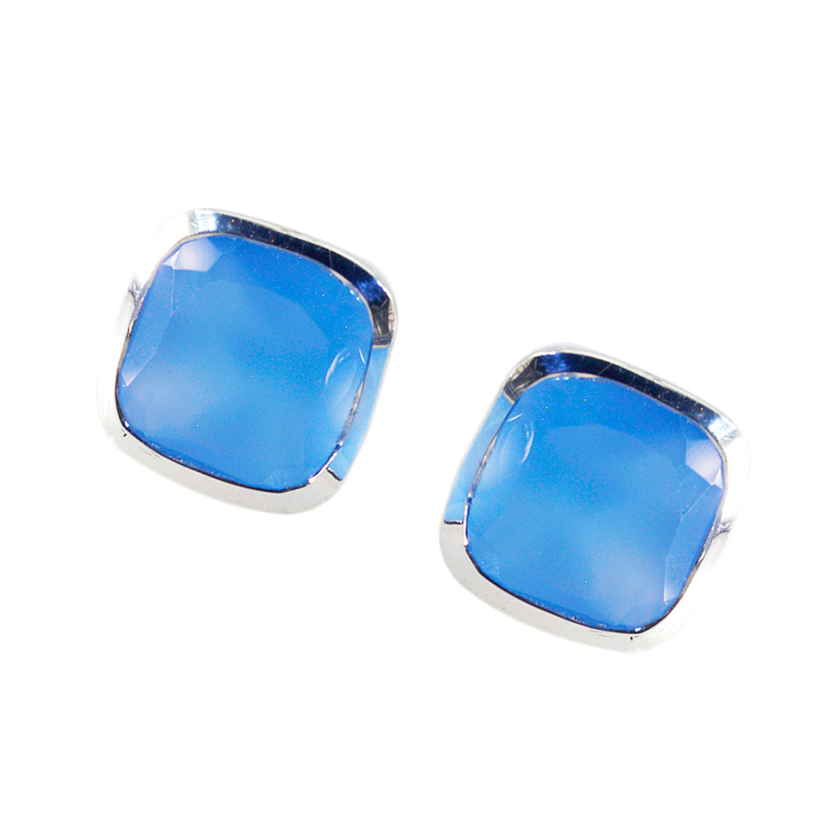 Blue-Chalcedony-Mexican-Noelia-Solitaire-Stud-Blue-925-Sterling-Silver-Earring