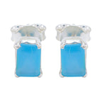Blue-Chalcedony-Australian-Carla-Solitaire-Stud-Blue-92.5-Silver-Earring