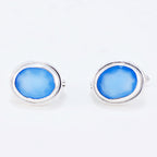 Chalcedony-African-Ying-Solitaire-Stud-Blue-925-Sterling-Silver-Earring