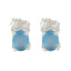 Blue-Chalcedony-American-Abigail-Solitaire-Stud-Blue-925-Sterling-Silver-Earring