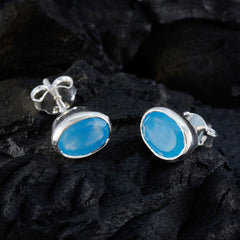 Blue-Chalcedony-American-Camilla-Solitaire-Stud-Blue-92.5-Silver-Earring