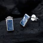 Chalcedony-Mexican-Ivana-Solitaire-Stud-Blue-925-Sterling-Silver-Earring