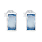 Chalcedony-Mexican-Ivana-Solitaire-Stud-Blue-925-Sterling-Silver-Earring
