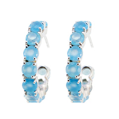 Chalcedony-African-Florencia-multiple-Stud-Blue-925-Silver-Earring