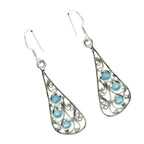Chalcedony-American-Patricia-multiple-Dangle-Blue-925-Silver-Earring