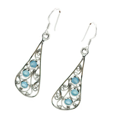 Chalcedony-American-Patricia-multiple-Dangle-Blue-925-Silver-Earring