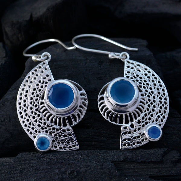 Chalcedony-Japanese-Genesis-multiple-Dangle-Blue-Sterling-Silver-Earring